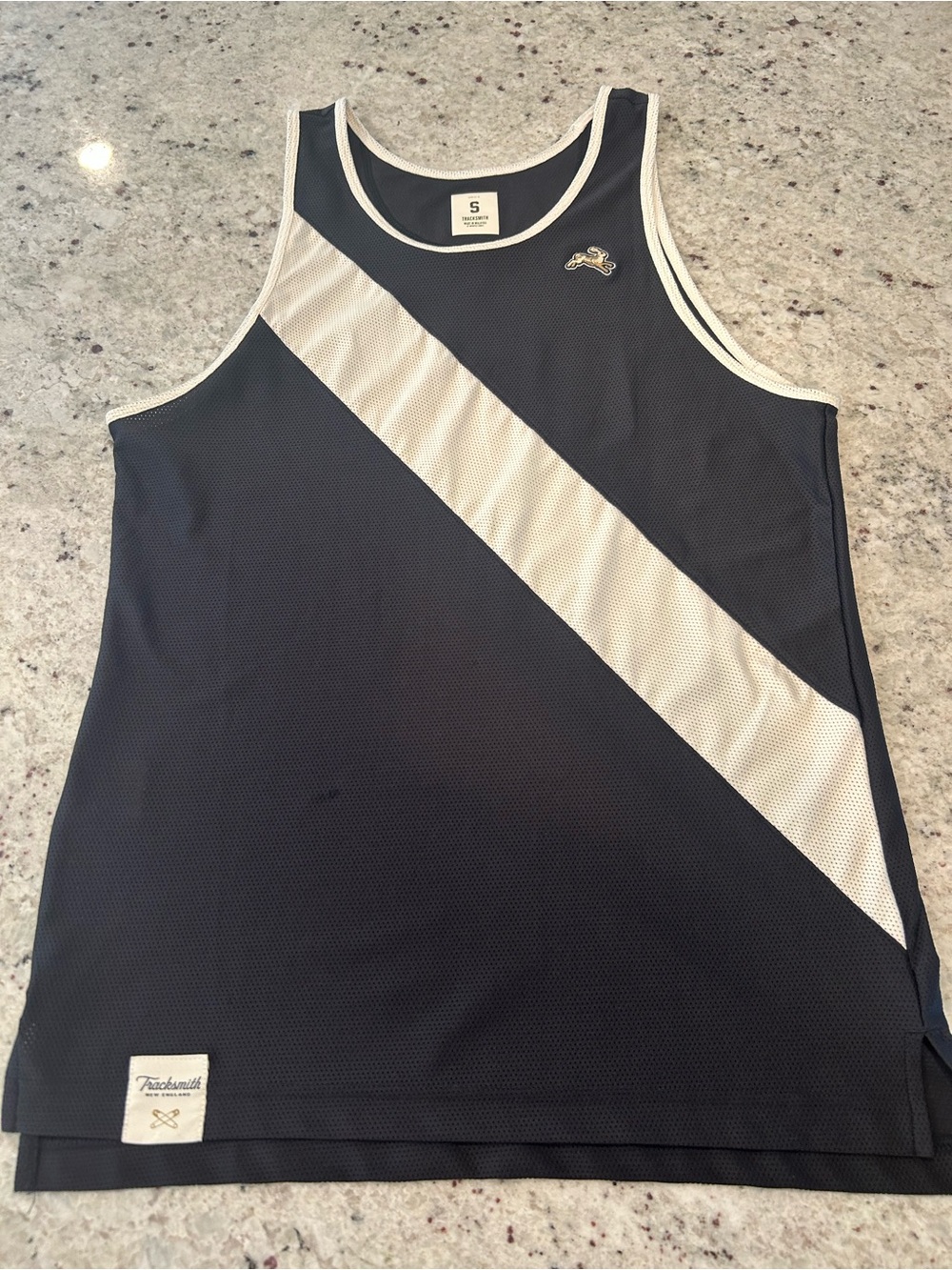 Tracksmith Van Cortlandt Running Singlet - Men's Small - Black/Ivory